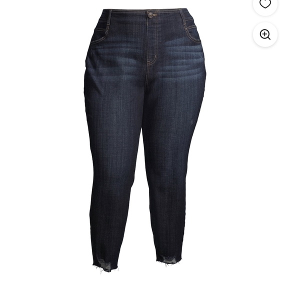 Terra and Sky Women’s Plus Pull On Dark Wash Denim Capris Size 3X (24W-26W) NWT - Picture 4 of 9